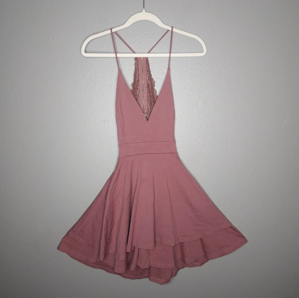 Windsor Blush  lace back skater dress - Picture 5 of 10